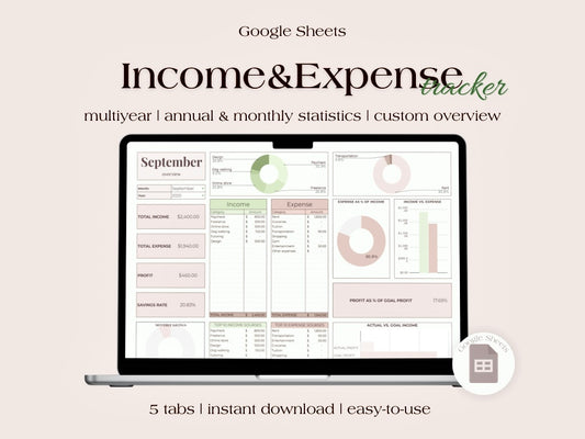 Income and Expense Tracker | Google Sheets