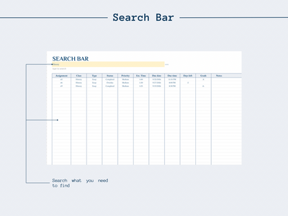 Assignments tracker | Google Sheets